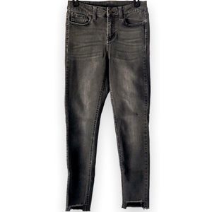 [People’s Liberation] Distressed Faded Black Ankle Jeans
